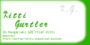 kitti gurtler business card